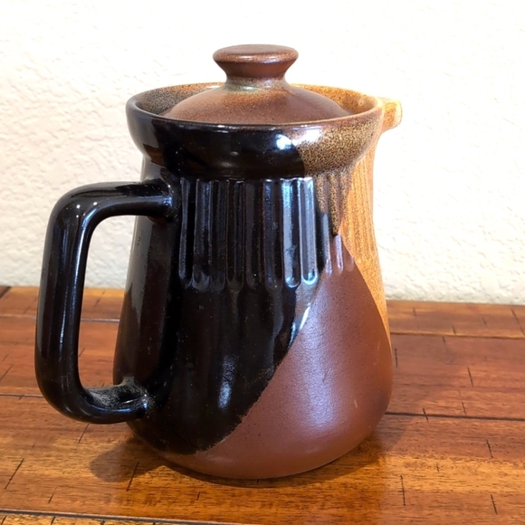 Vintage 70's Stoneware Pottery Teapot Tea Pot with Dipped Glaze - Robert Maxwell - Picture 3 of 7